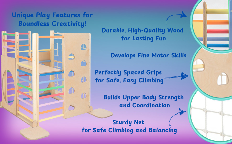 Unique play features for boundless creativity.