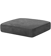 MAXIJIN Velvet Stretch Cushion Cover Fitted Couch Cushion Slipcovers 1 Pack Arm Chair Seat Cushio...