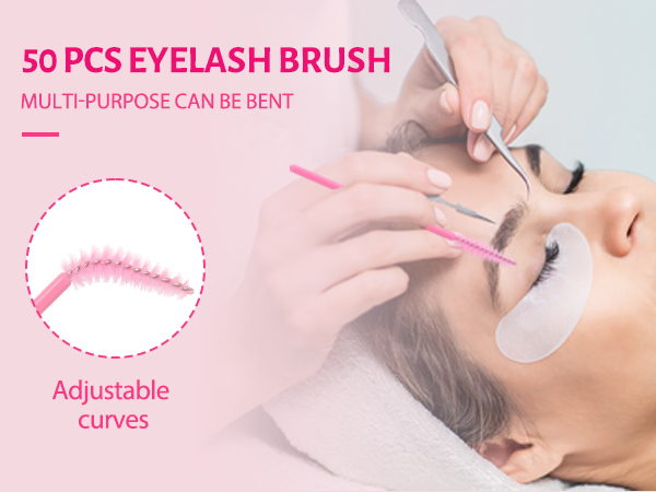 50 PCS eyelash brush