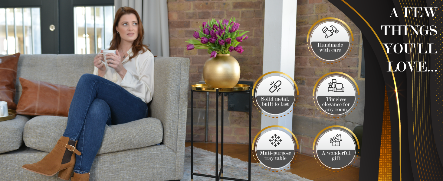 Gold Side Table