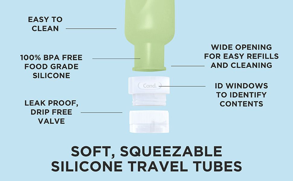 Soft, Squeezable Silicone Travel Tubes