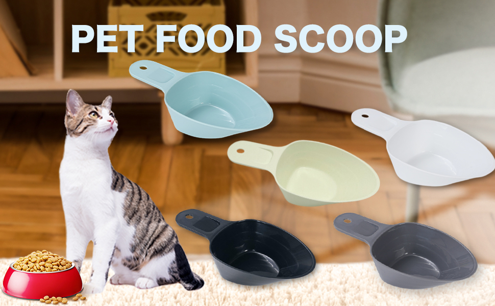 BueRallan 3PCS Dog Food Scoop 1 Cup, Plastic Pet Food Scoop