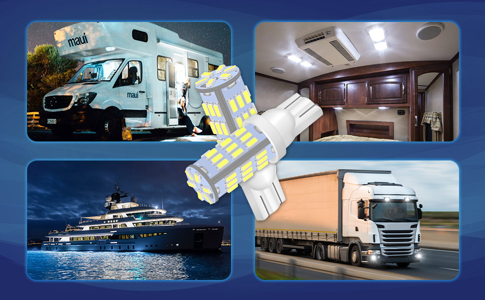 JEFLYM C921 921 912 LED RV Bulbs,Super Bright White T10 194