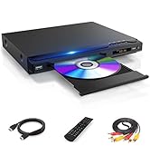 DVD Player, HDMI & RCA Connection, Region Free DVD Players for TV, with Microphone/USB Input Desi...