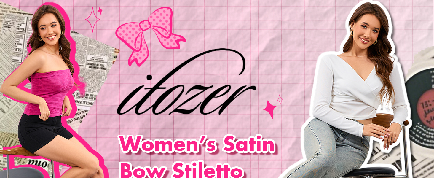 Satin Bow High Heels