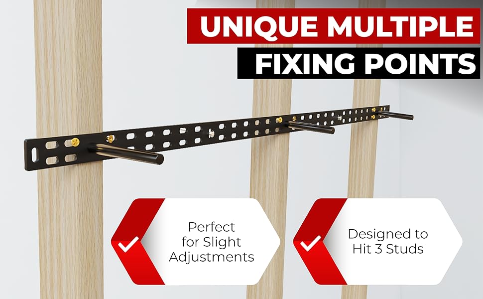 Set of 2 Floating Shelf Brackets 38 inch Multiple Mounting