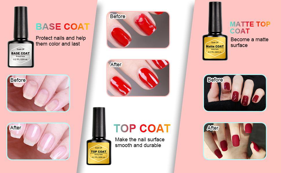 Gel Nail Polish SHOWNAIL 33Pcs Gel Polish Soak Off Gel Nail Polish Set