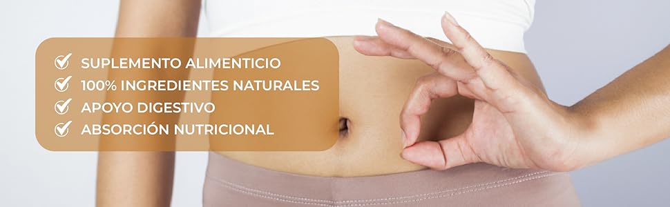 NAIMA,Enzimas Digestivas,Suplemento,Cápsulas,Natural,Prebióticos,Salud Intestinal,Digestión