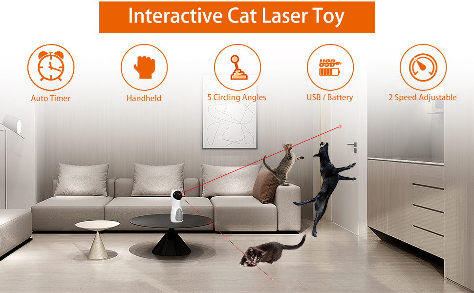 Interactive cat laser toy