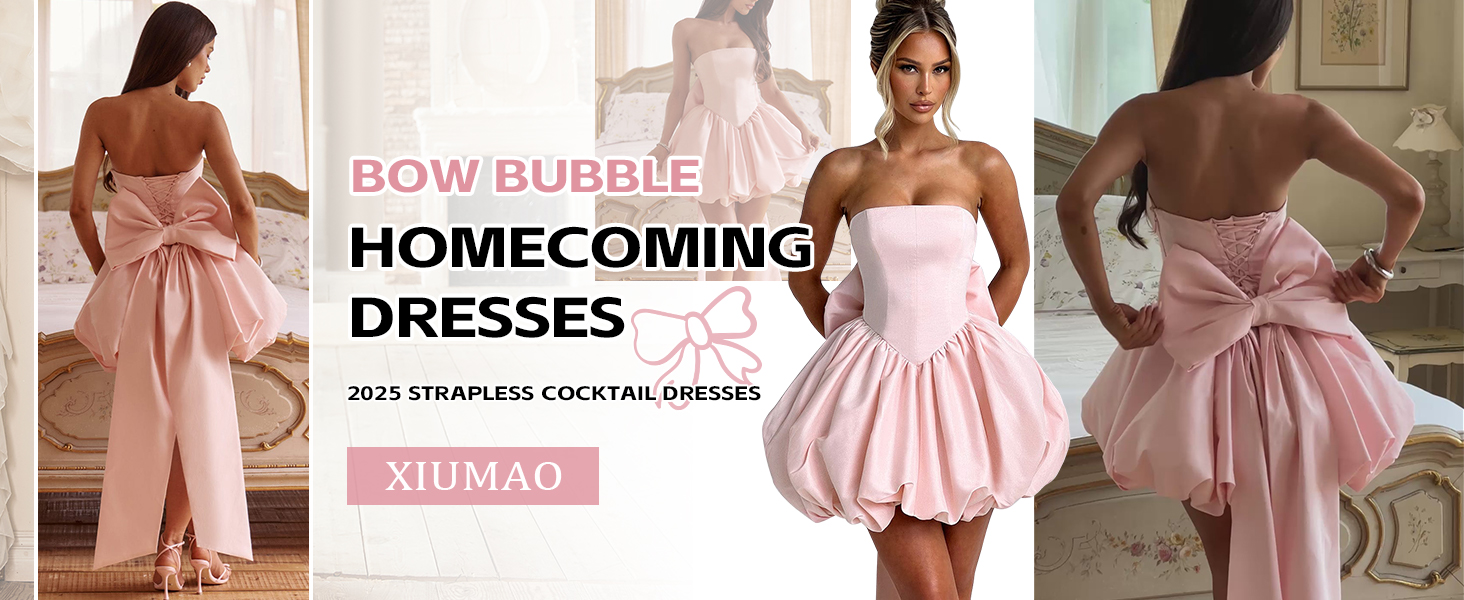 bow homecoming dresses