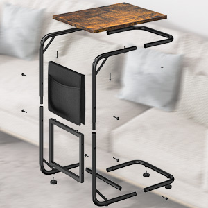 c shaped side table