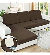 YEMYHOM Stretch Individual Cushion Covers Sofa Seat Cushion Slipcovers Soft Couch Cover Replaceme...