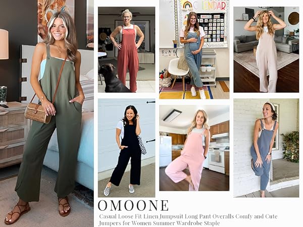 Amazon.com: Omoone Women Sleeveless Cotton Straps Baggy