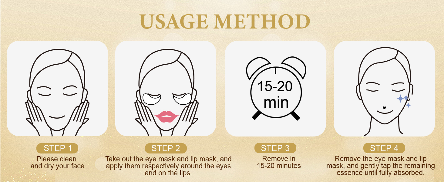 CHMI 30 Pairs Lip Masks &amp; Eye Masks