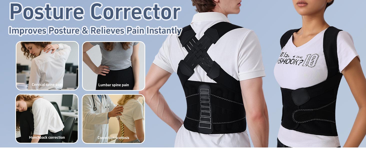 QFE Posture Corrector for Women and Men Back Brace
