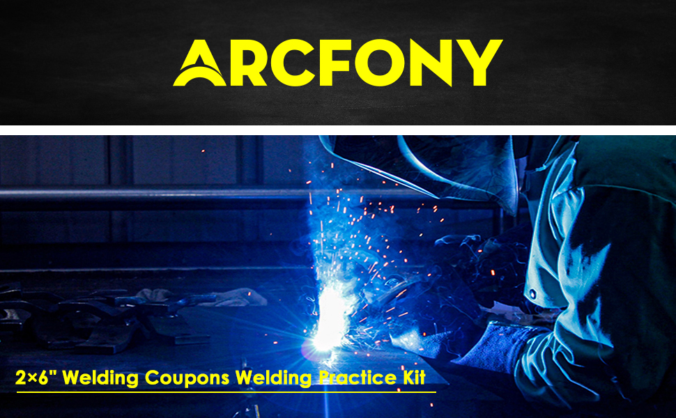ARCFONY Welding Coupons 12PCS 2 X 6" 6061 Aluminum Welding Practice