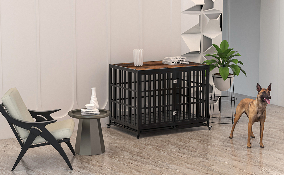 Snimoy Heavy Duty Dog Crate 42 Inch Dog Crate Furniture