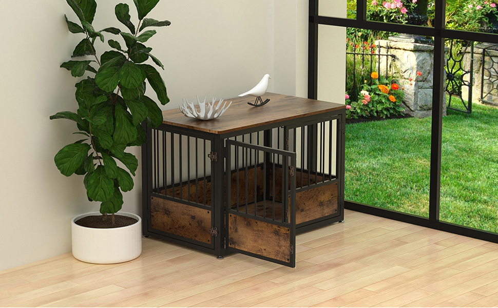 Snimoy Dog Crate Furniture, Large Dog Kennel Pet Cage End