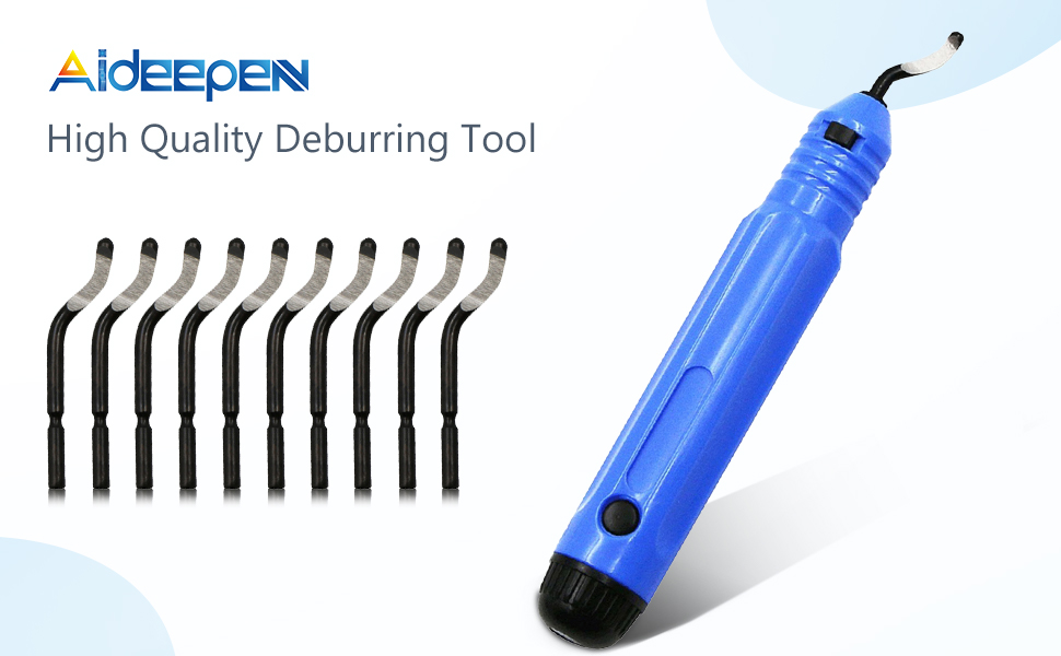 Aideepen Deburring Tool, Universal Hand Deburring Set with 10 Pieces