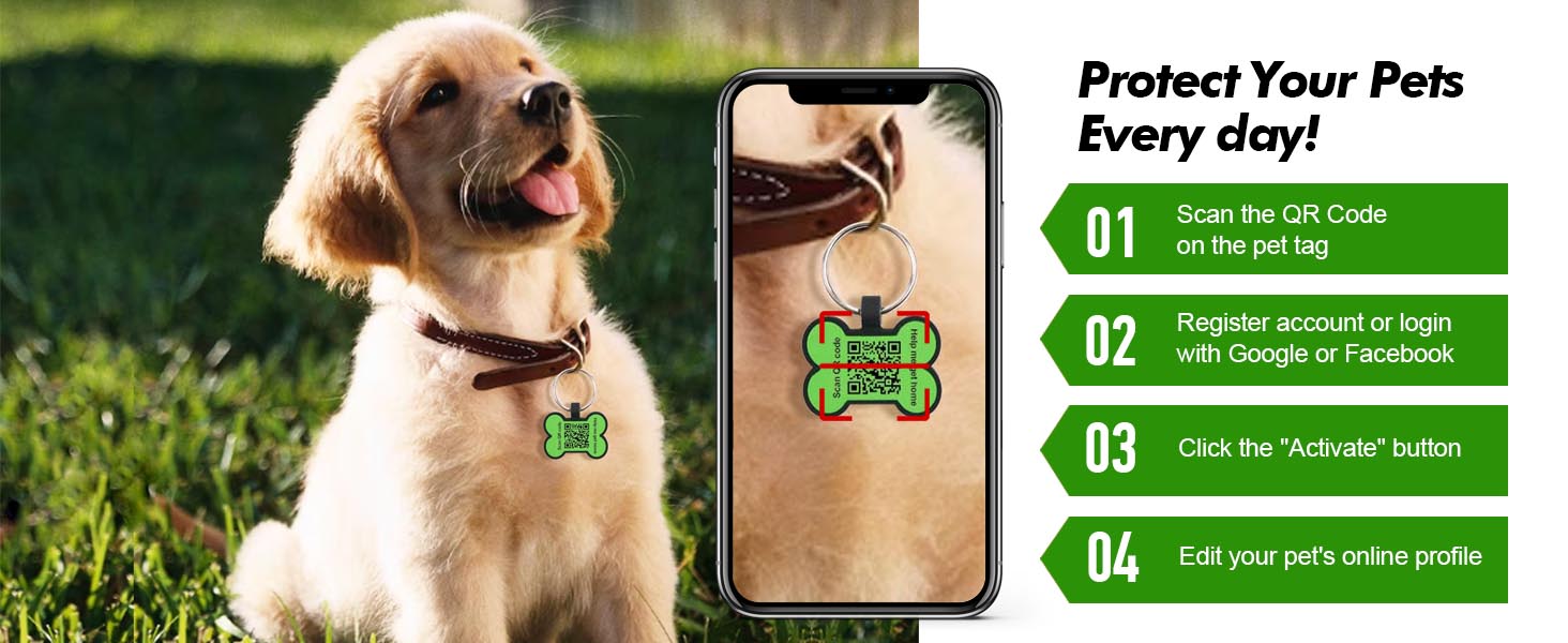 ID tag tags for collar dogs personalised pet small pets identity brass engraving with glitter bone