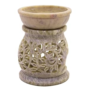 HANDMADE MARBLE SOAPSTONE AROMA BURNER