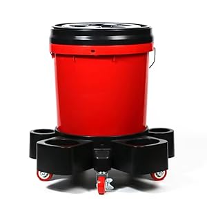 Bucket Dolly 5 Gallon Car Wash Professional Detailing Bucket Dolly with Heavy Duty Wheel Casters