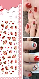 Summer Fruits Water Decals Strawberry Watermelon Lemon Pattern Transfer Sliders Watermarks