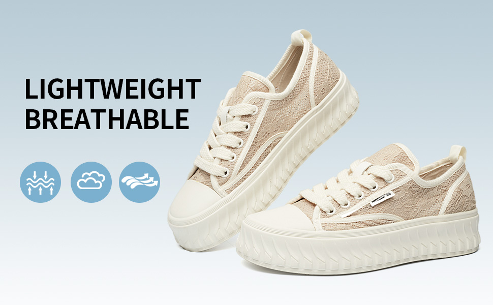 Lightweigh & Breathable Platform Sneakers
