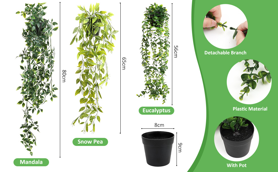 Planta artificial colgante