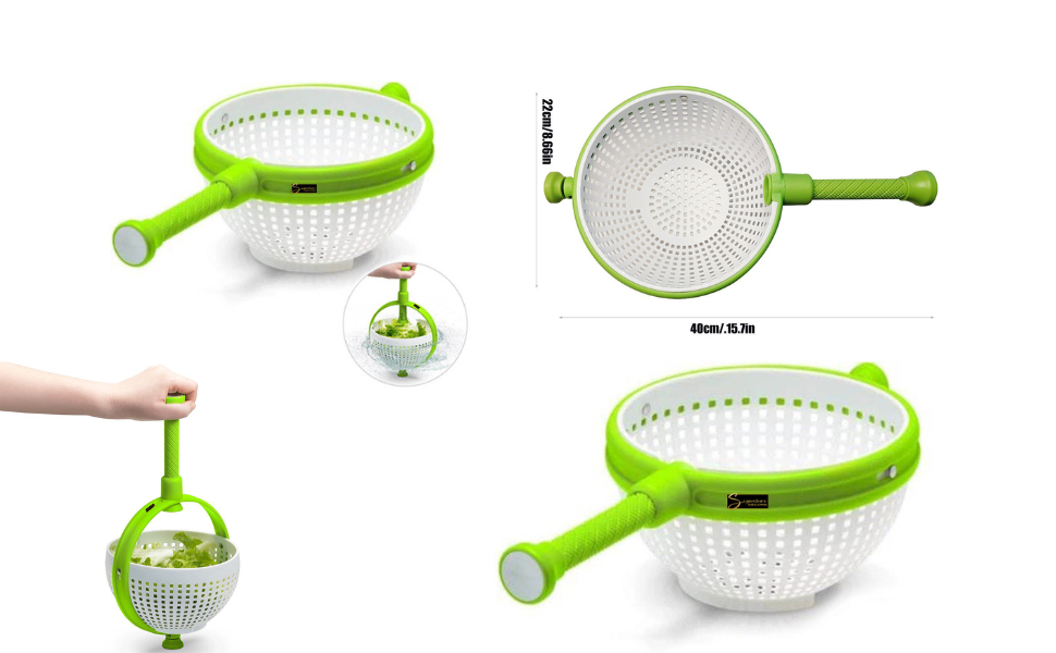 Collapsible Salad Spinner, Colander Spinner, Lettuce