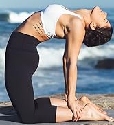 NEW YOUNG Capri Leggings with Pockets for Women High Waisted Workout Leggings Tummy Control Yoga ...