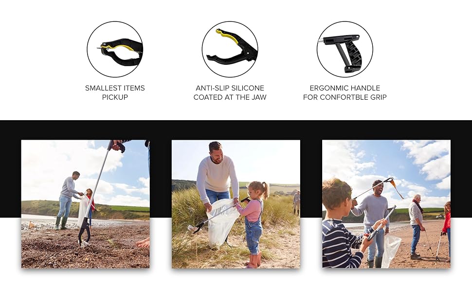 ADMOS Litter Picker Light Weight PickUp Tool With Hand Grip