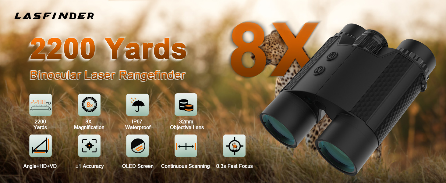8x 2200Yards binoculars rangefinder