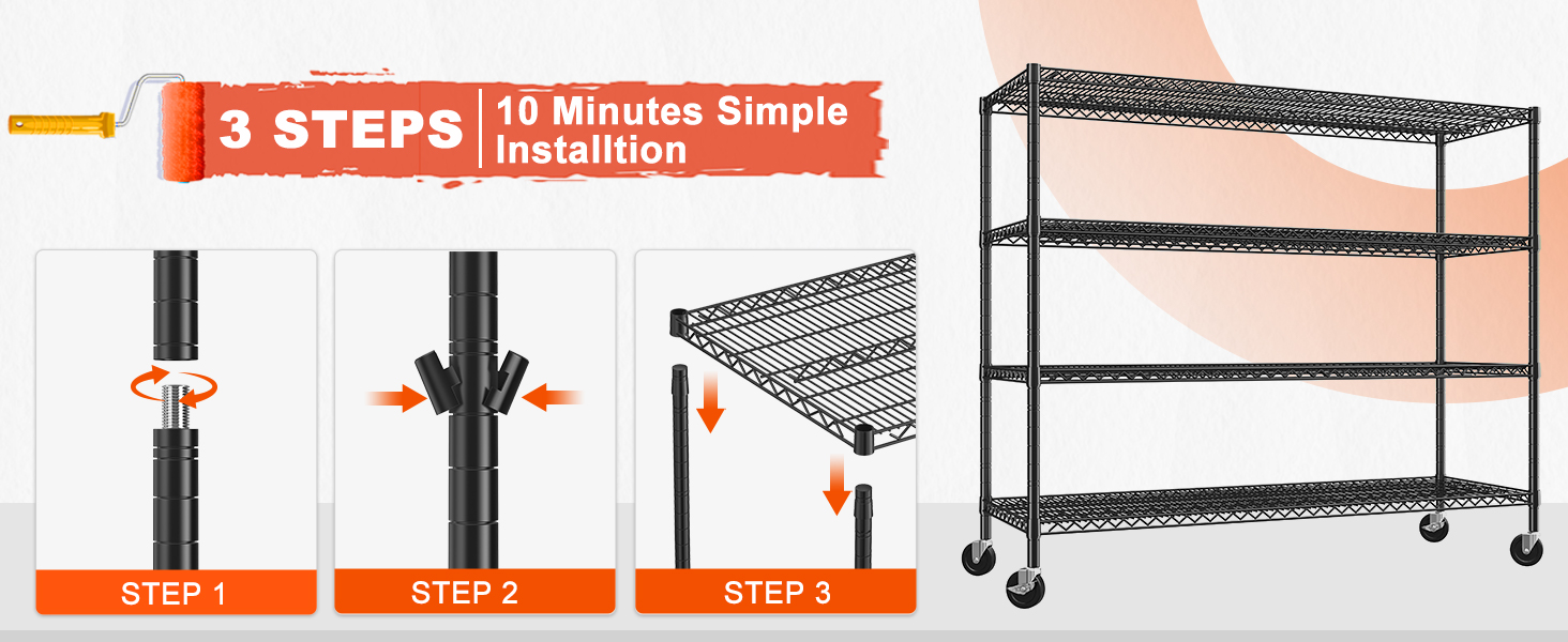 metal shelves for storage