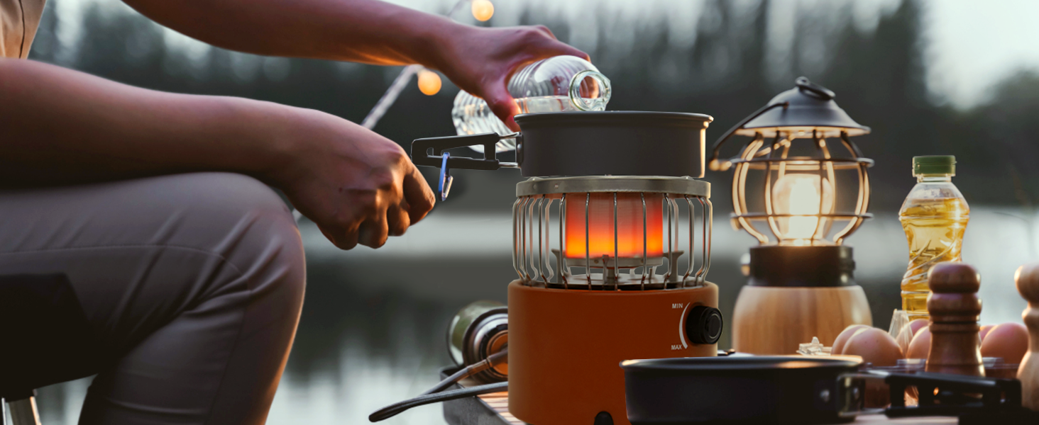 Campy Gear Chubby 2 in 1 Portable Propane Heater & Stove