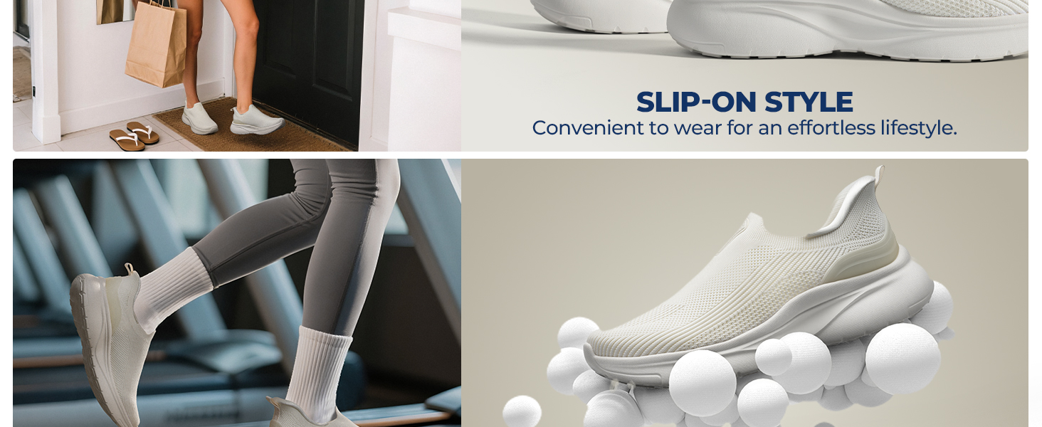 women slip on walking shoes