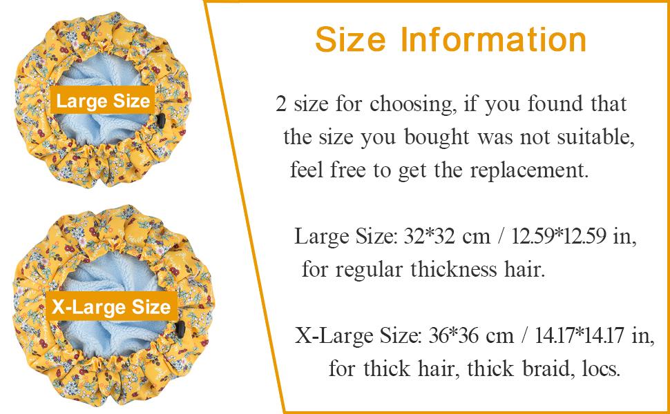 Luxury Shower Cap for Women, Waterproof Reusable Shower