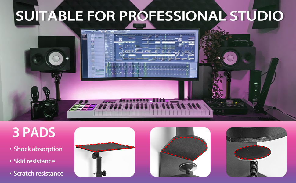 EDS FAM Heavy Duty Studio Monitor Stands Against The Wall