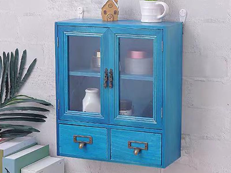 vintage wood storage cabinet