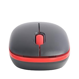 Acer Flow Wireless Mouse | 1600 DPI Optical Sensor | 2.4GHz Wireless with USB Nano Receiver | Ergonomic Lightweight Design | Smooth Tracking for Laptop, PC & Mac – Black/Red 58 2