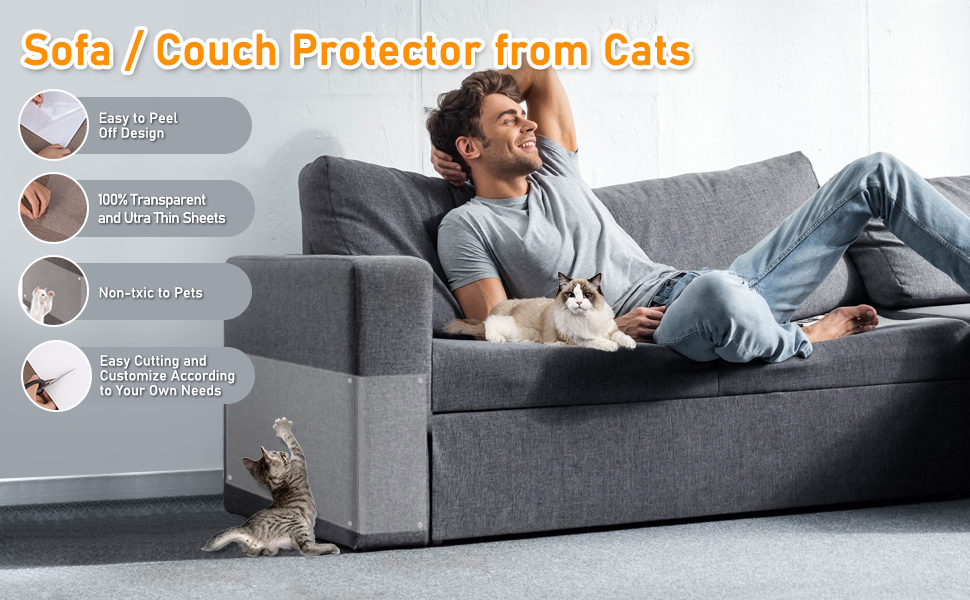 8.2Ft Cat Carpet Protector for Pets Plastic Carpet