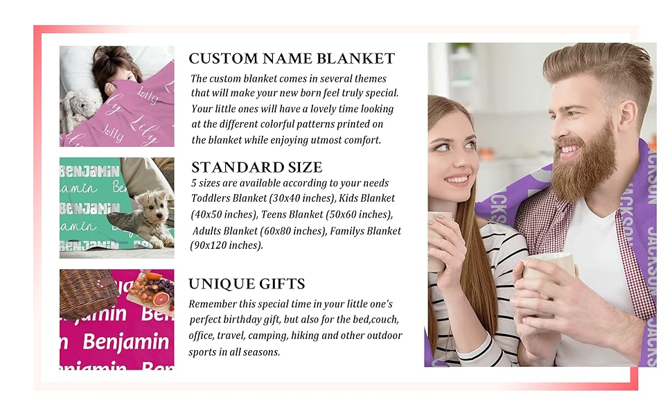 Custom Blanket Personalized Name Blanket,Customized Blanket