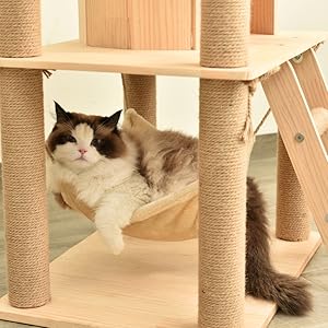 OSJ キャットタワー パイプ ペット用品 頑丈 据え置き マット付き Amazon | OSJ キャットタワー ネコタワー パイプ ペット用品