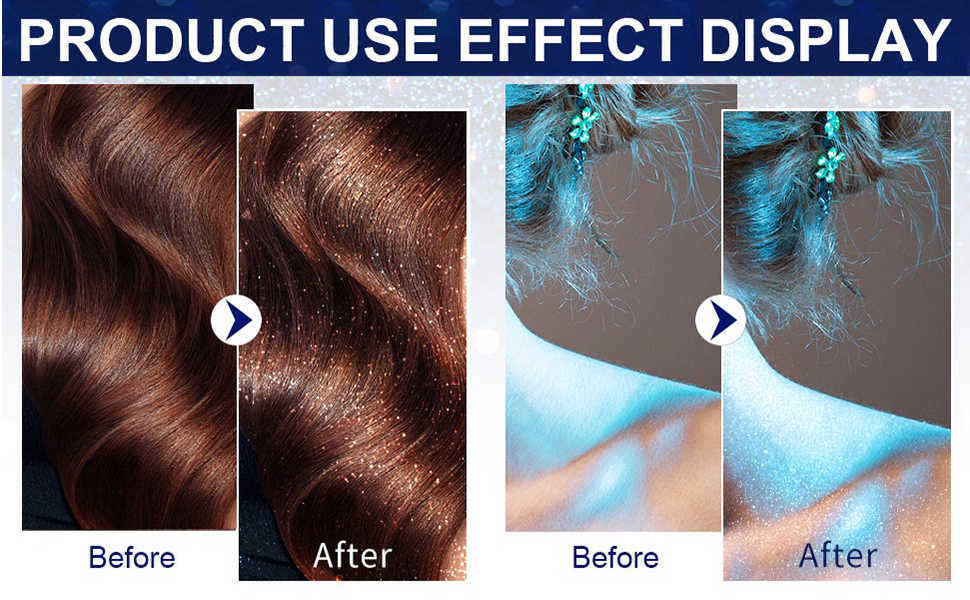 De tijdelijke haarglitterspray is sneldrogend en waterdicht