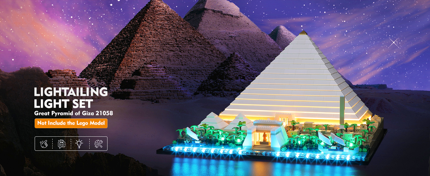 LIGHTAILING Light for Lego- 21058 Great Pyramid of Giza