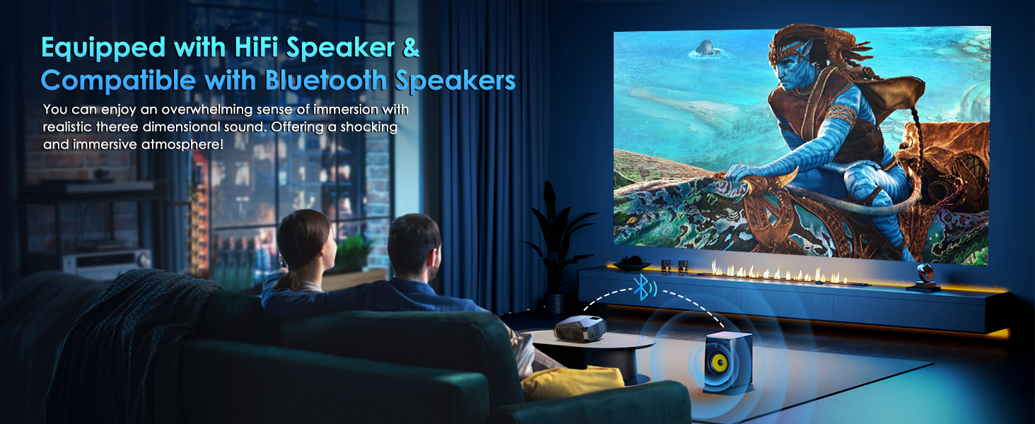 YOWHICK home theater movie projector for outdoor use