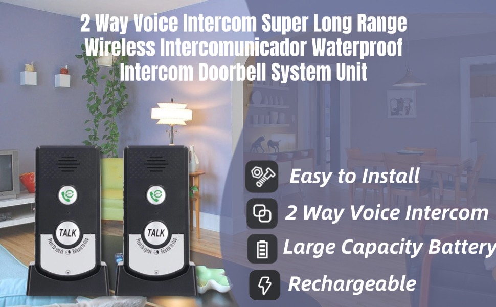 Amazon.com: Intercom System for Home, 2 Way Voice Intercom Wireless ...