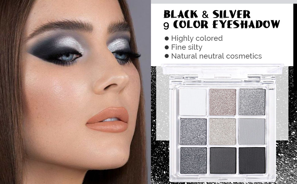 evpct 9 Colors Green Glitter Shimmer Eye Shadow Makeup Palette