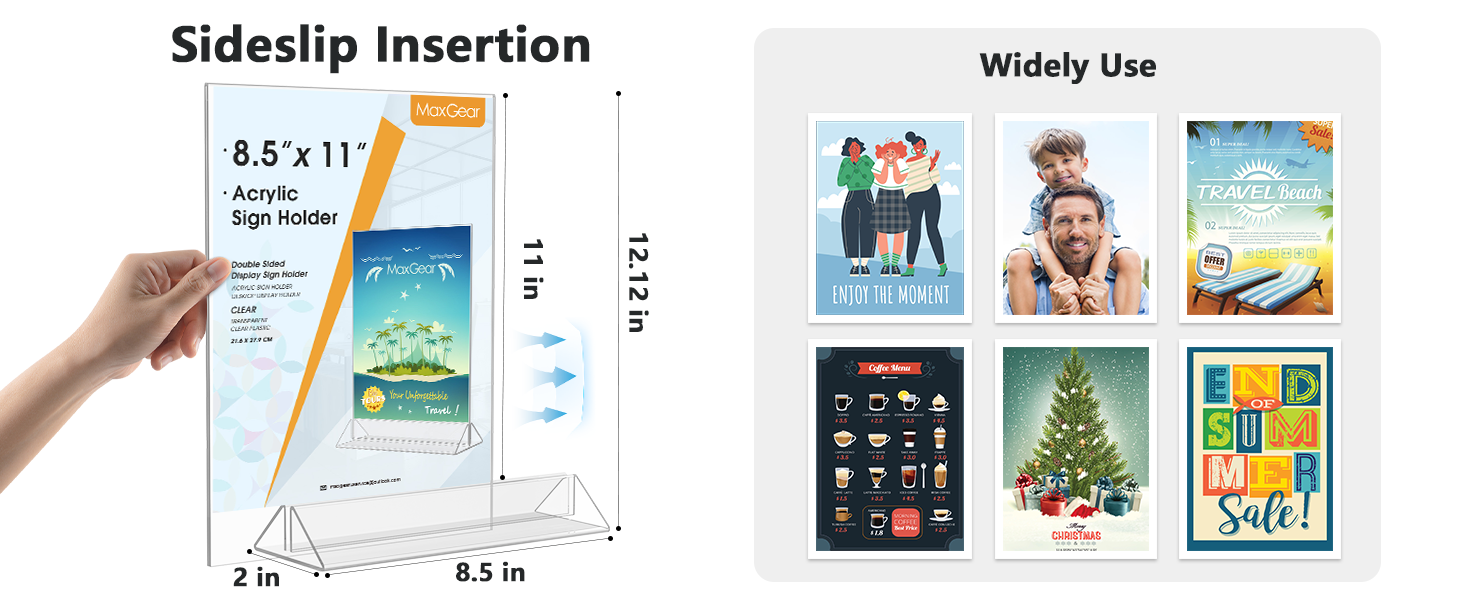 Acrylic Sign Holder 8.5x11-2