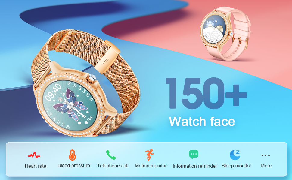 Mioduro Smart Watch for Women (Answer/Make Call/Text) 1.32'' Full Touch Ladies Smartwatches